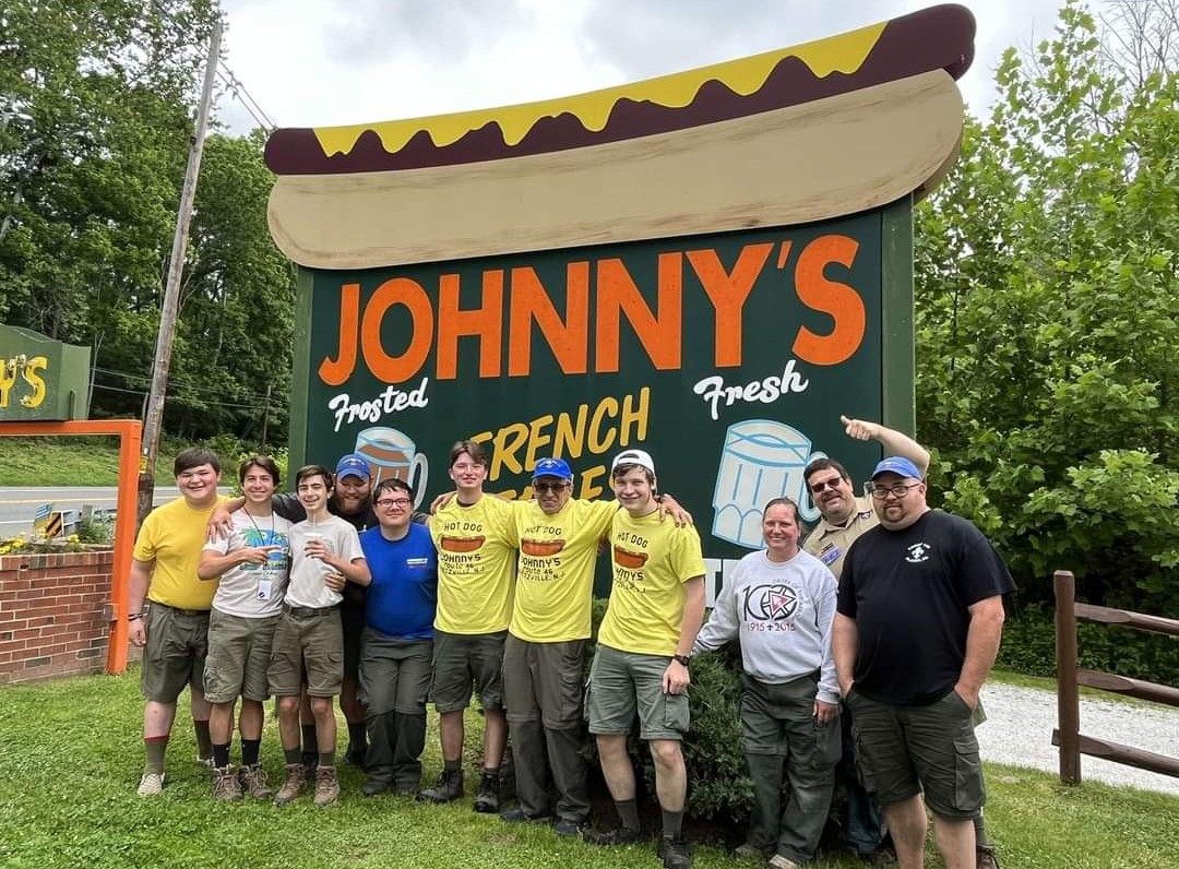 Lowwapaneu members visit Hot Dog Jonny's on the way home from the 2022 Section NE-5 Conclave